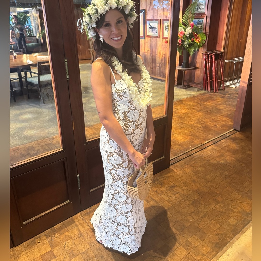 Hello Molly - White Floral Lace Dress - Picture 5 of 7